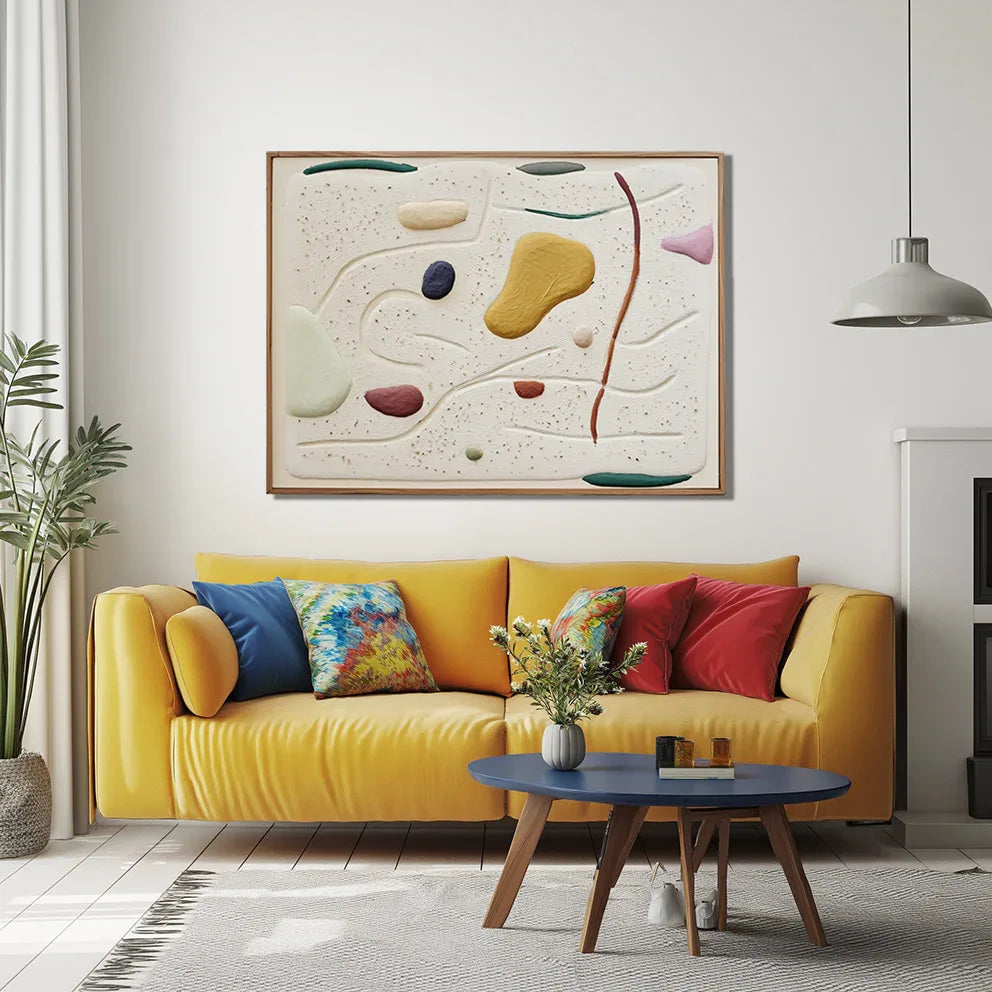 Tactile Harmony-Hand Drawn Geometric and Playful Texture Wall Art - artextured