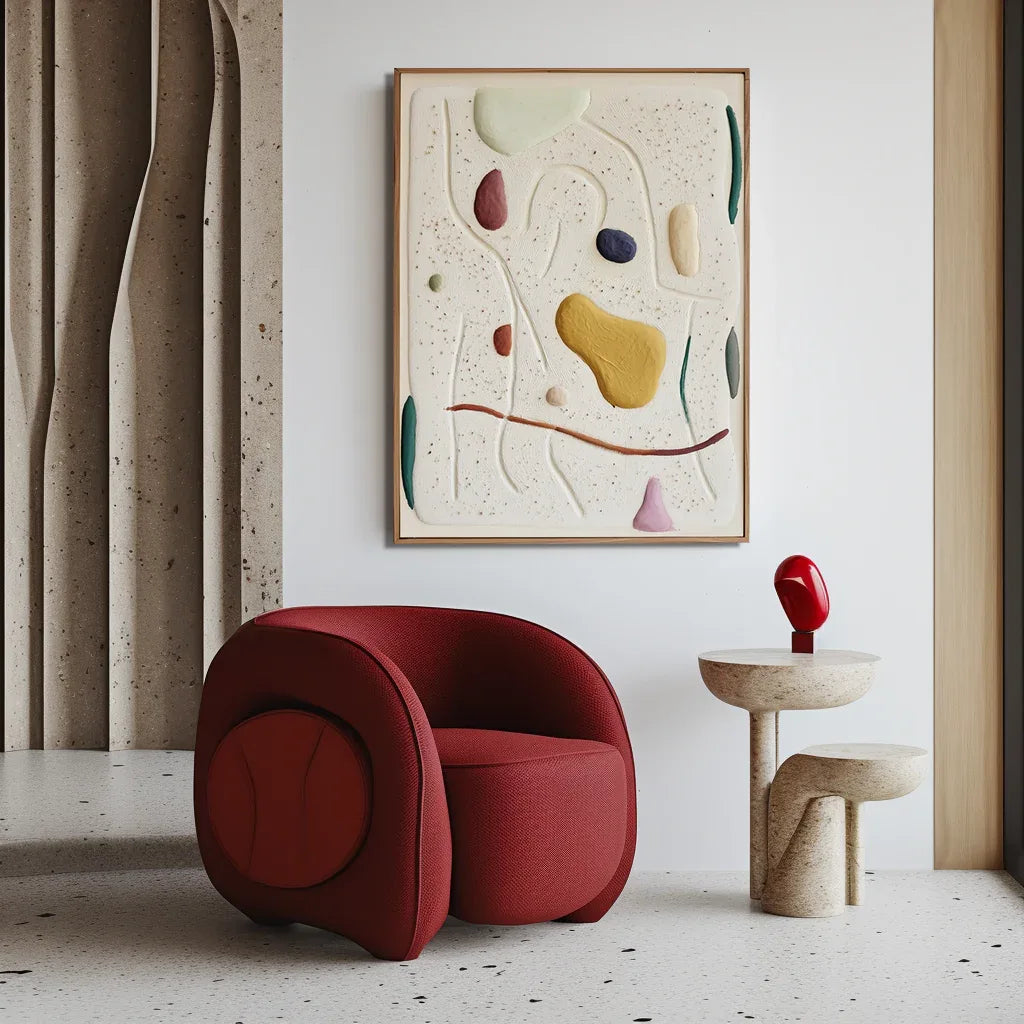 Tactile Harmony-Hand Drawn Geometric and Playful Texture Wall Art - artextured