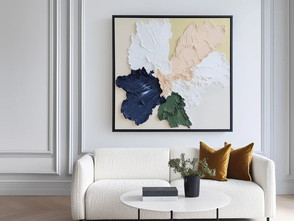 Bloom Without Words-Vibrant Floral Abstract Art Wall Oil Painting - artextured