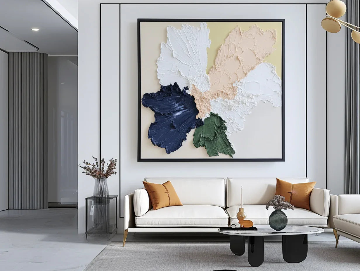 Bloom Without Words-Vibrant Floral Abstract Art Wall Oil Painting - artextured