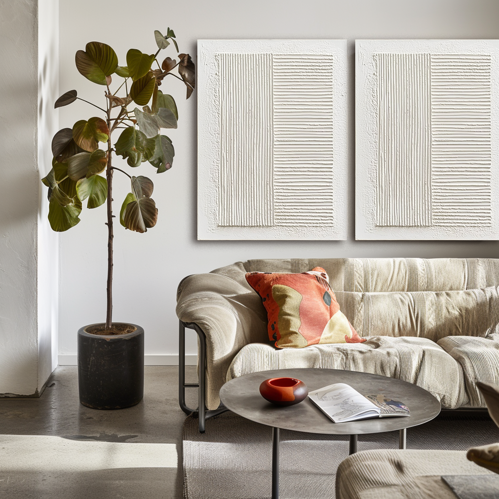 3D Minimalist Texture Painting - Parallel Tranquility