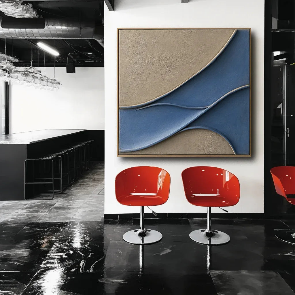 3D Topographic Sculptural Painting - Tide and Terrain - artextured