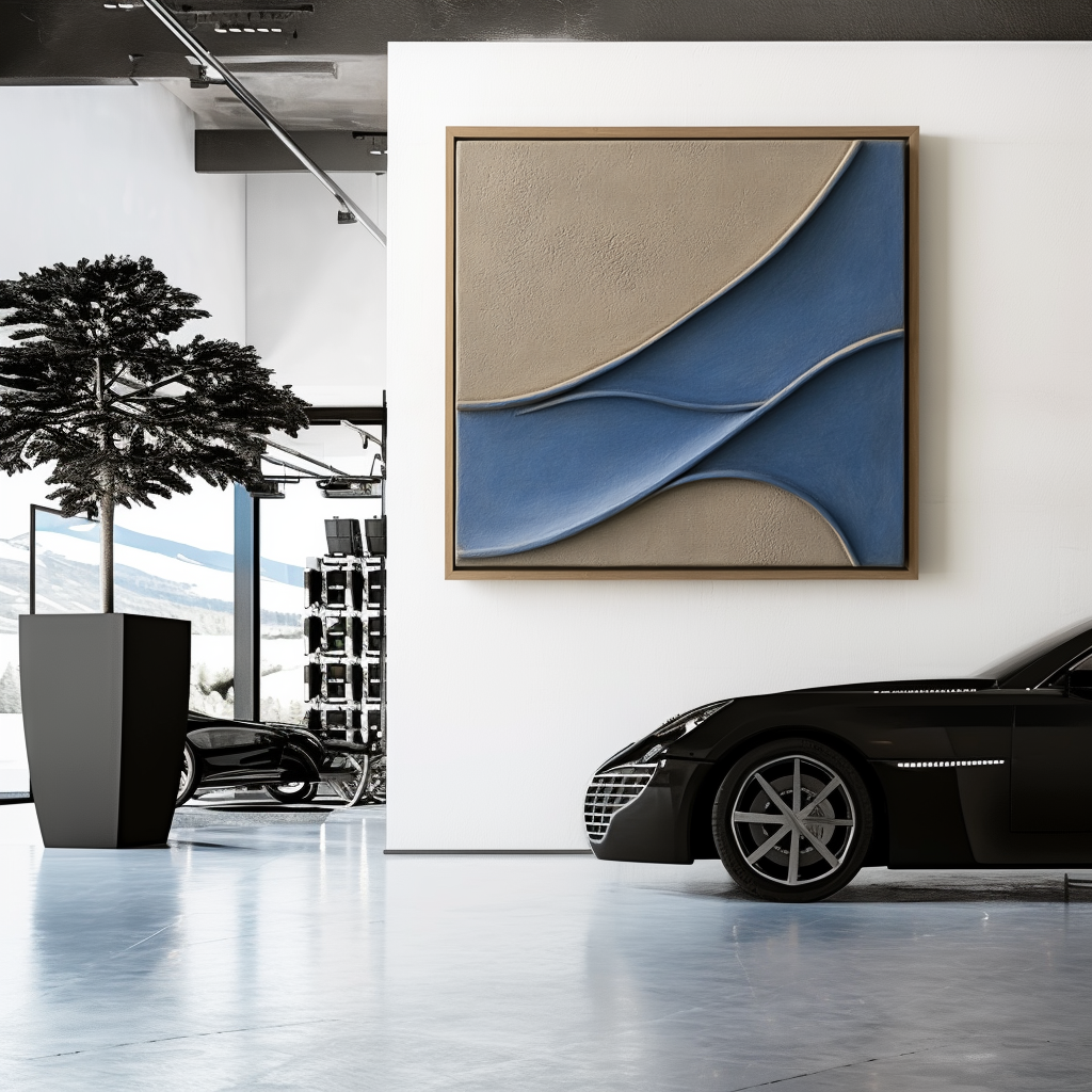 3D Topographic Sculptural Painting - Tide and Terrain