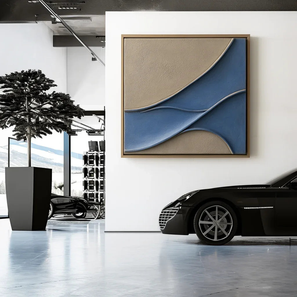 3D Topographic Sculptural Painting - Tide and Terrain - artextured