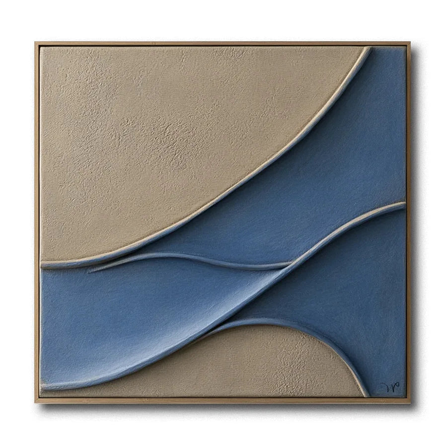 3D Topographic Sculptural Painting - Tide and Terrain - artextured