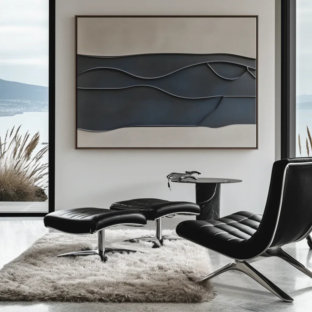 Layered Sculptural Abstract Painting - Layers of Silence - artextured