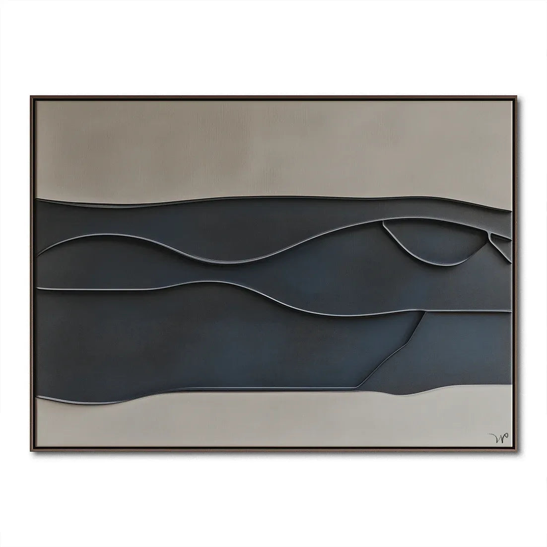 Layered Sculptural Abstract Painting - Layers of Silence - artextured