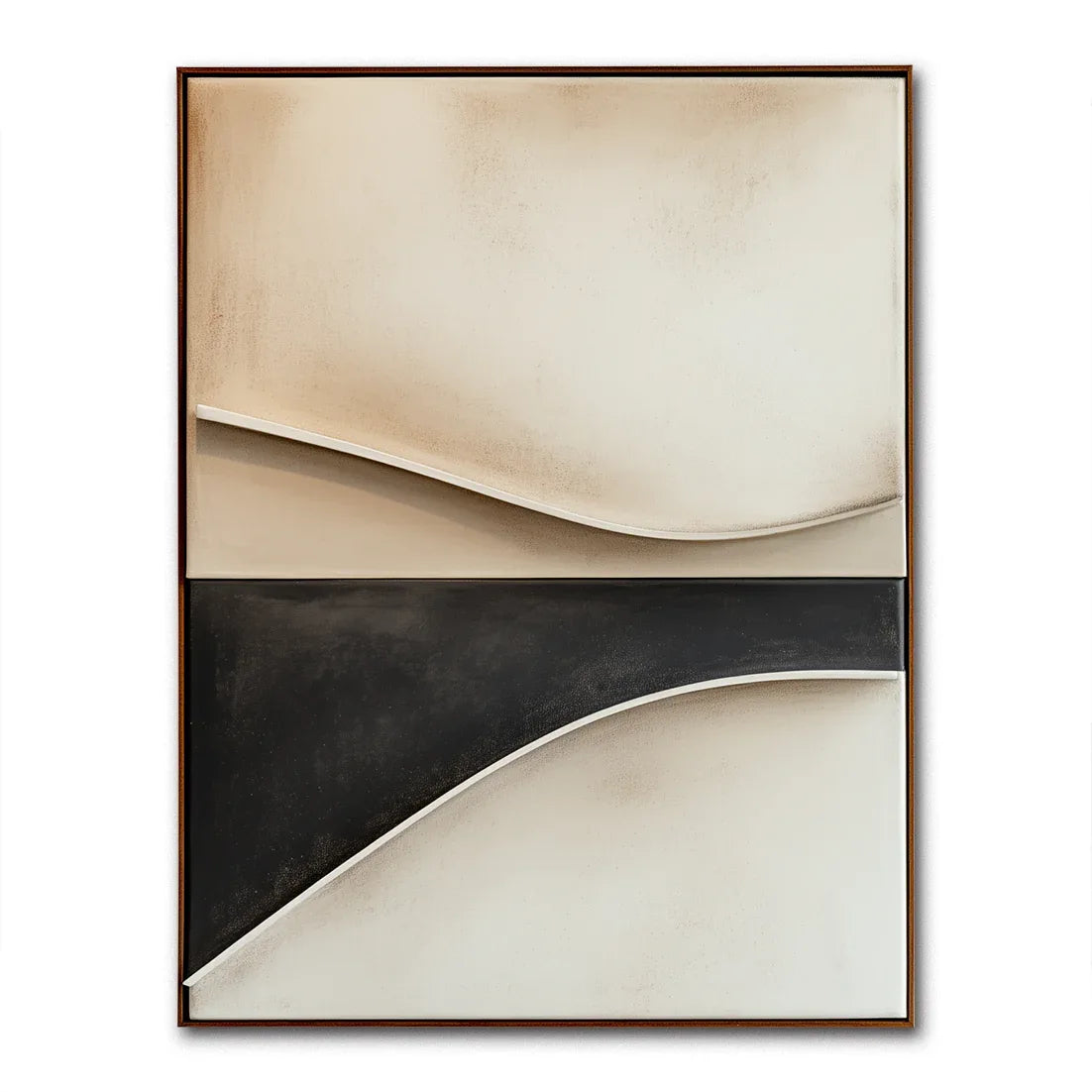 Minimalist Curved Abstract Painting - Edge of Balance - artextured