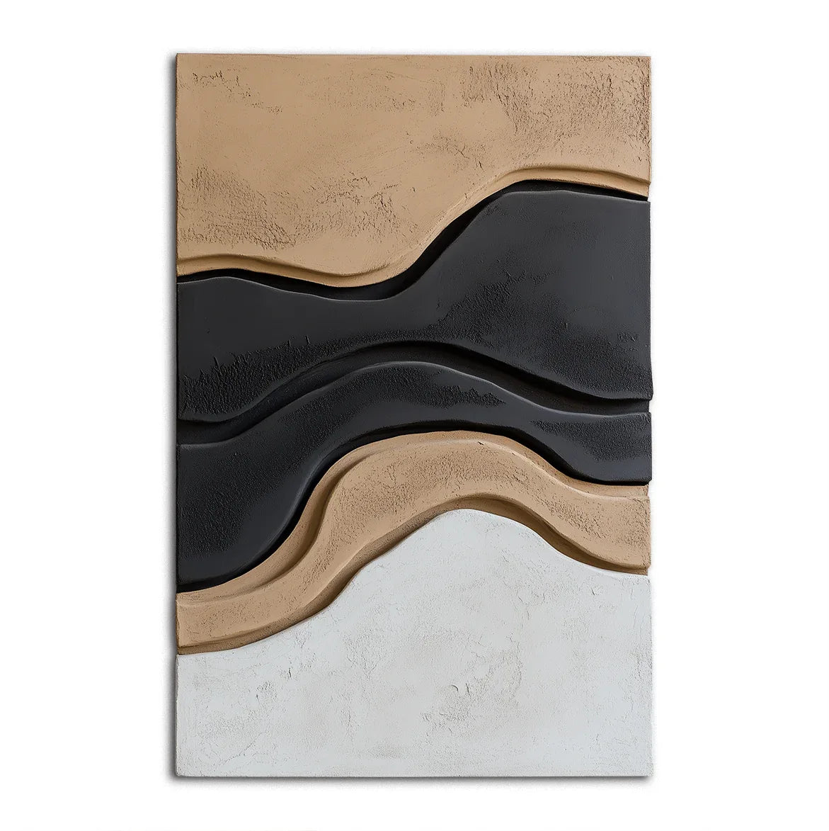 Layered Sculptural Abstract Painting - Contour Shift - artextured