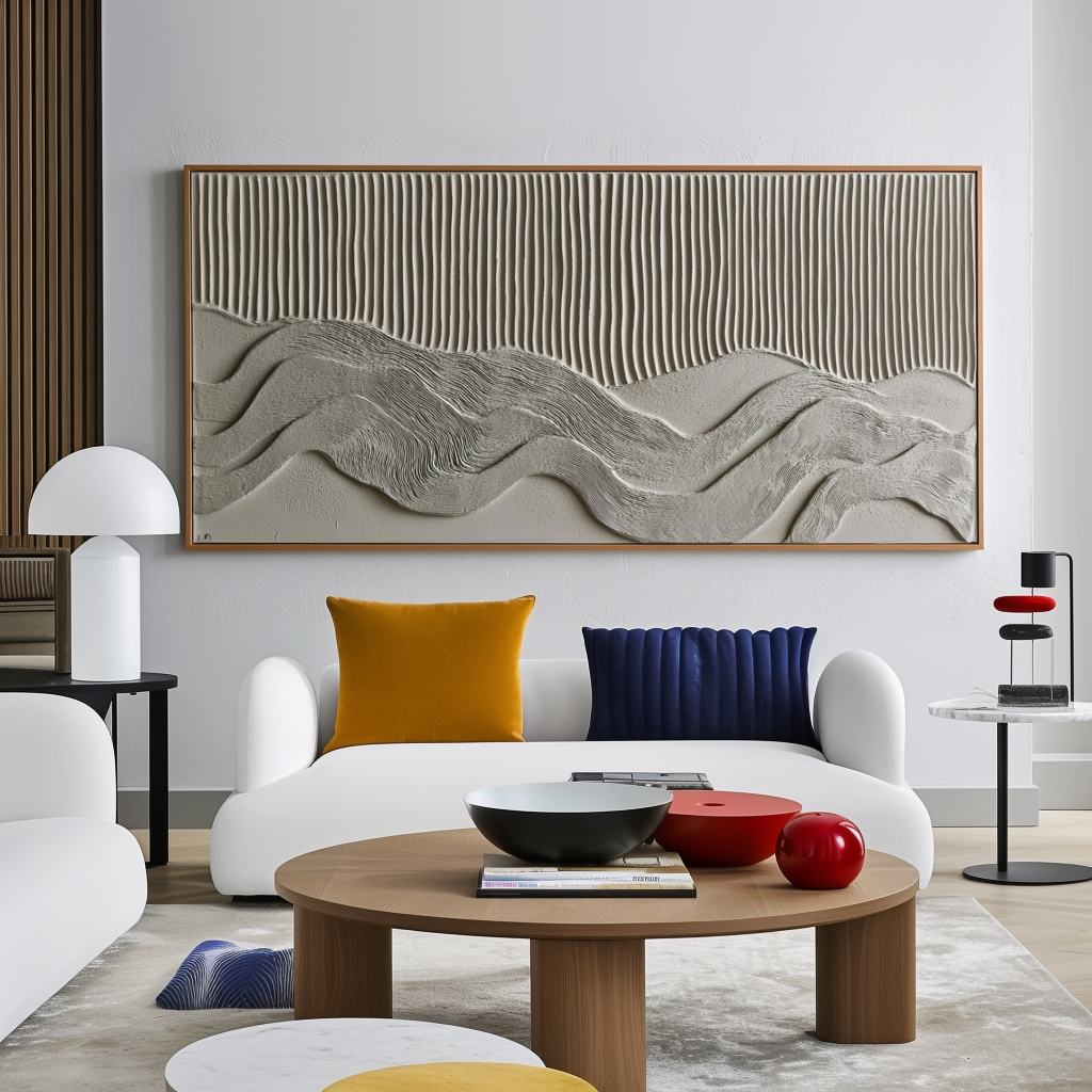 3D Sculptural Abstract Painting - Waves of Silence