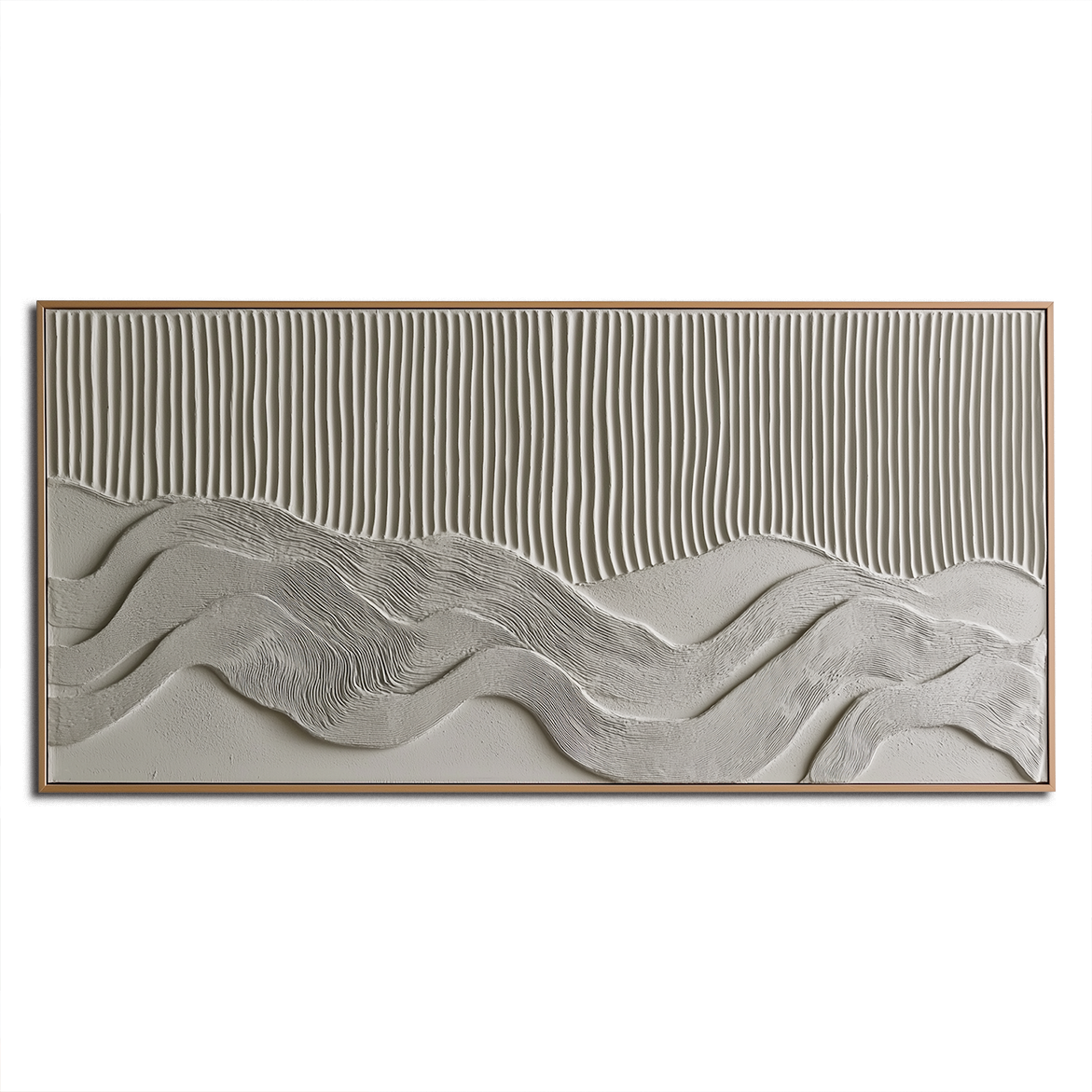3D Sculptural Abstract Painting - Waves of Silence