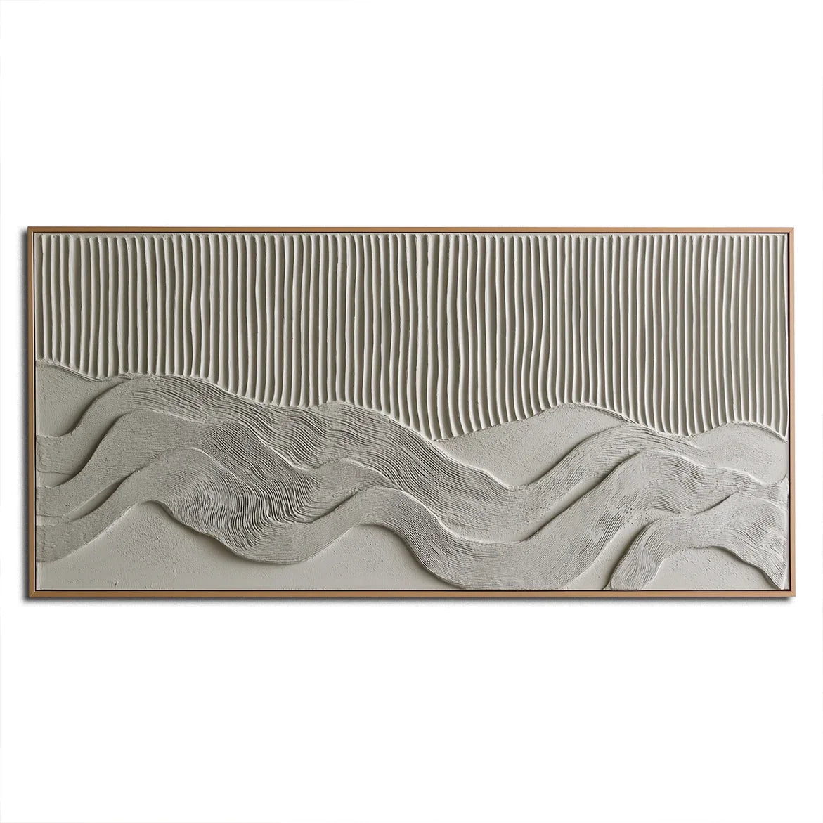 3D Sculptural Abstract Painting - Waves of Silence - artextured