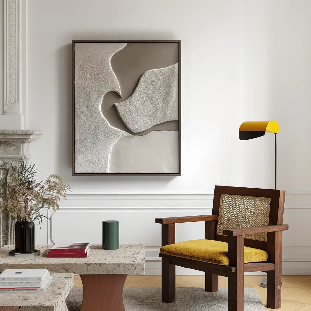 Minimal Abstract Painting - Soft Divide - artextured