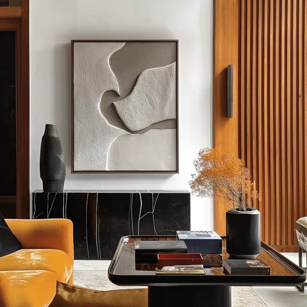 Minimal Abstract Painting - Soft Divide - artextured