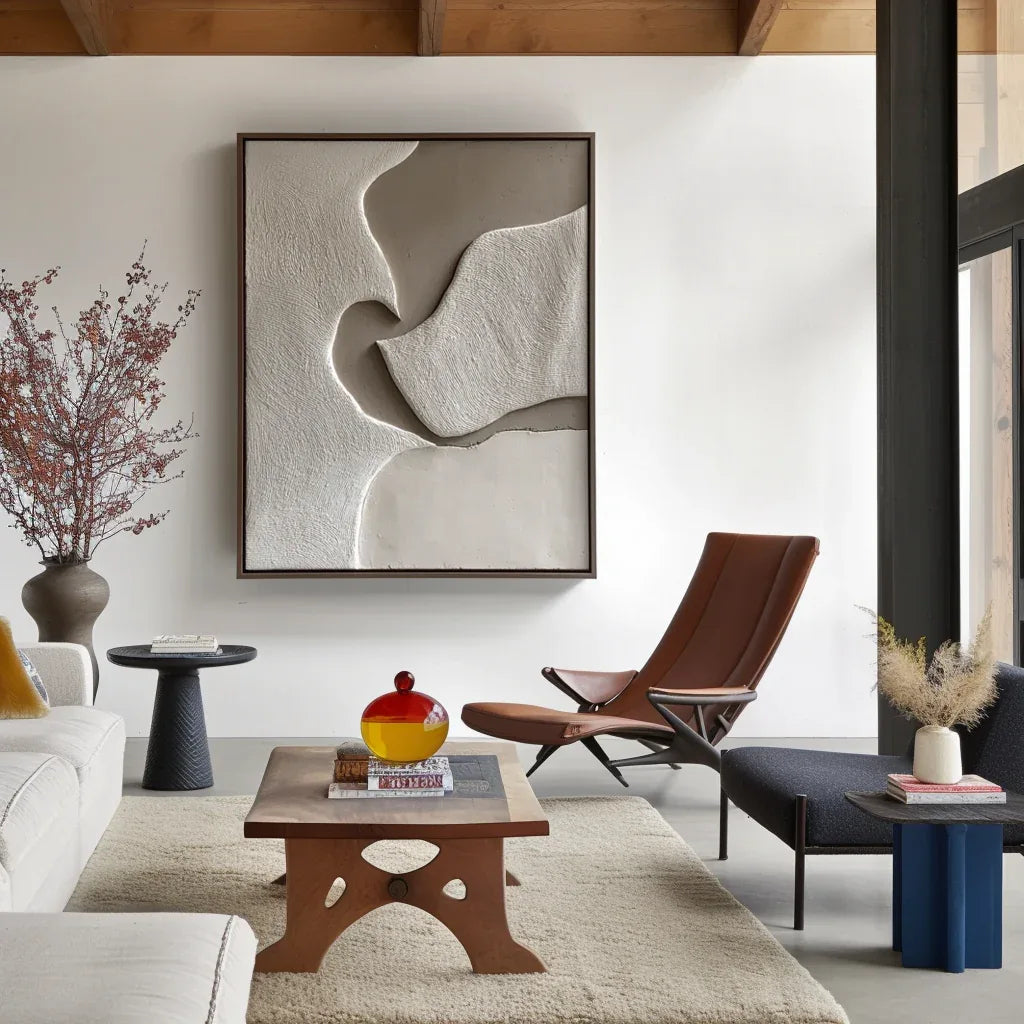 Minimal Abstract Painting - Soft Divide - artextured