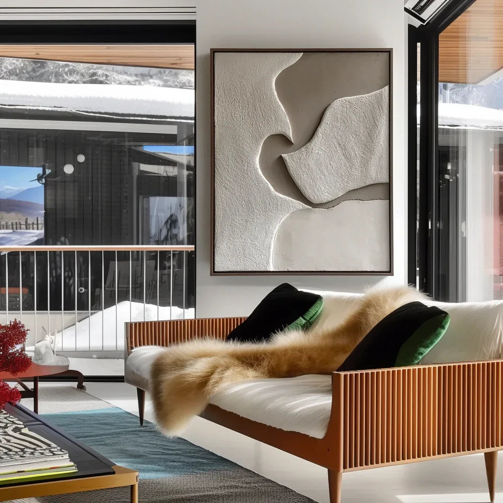 Minimal Abstract Painting - Soft Divide - artextured