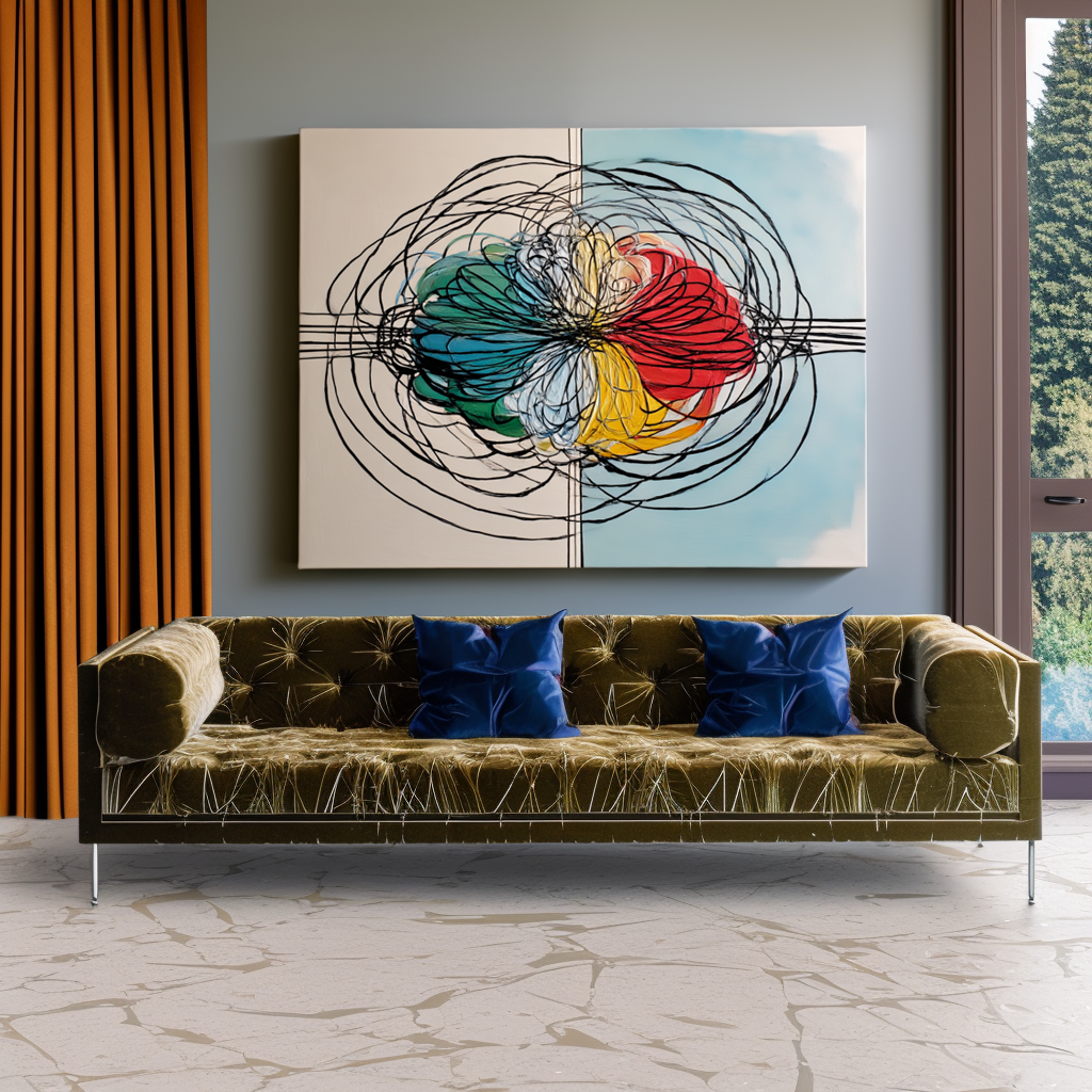 Swirl Abstract Painting - Core Collision