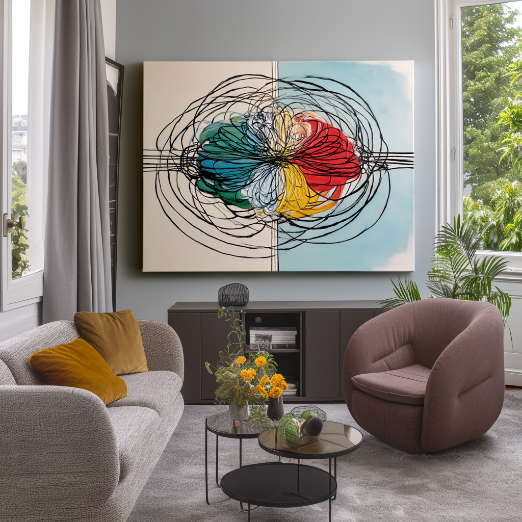 Swirl Abstract Painting - Core Collision