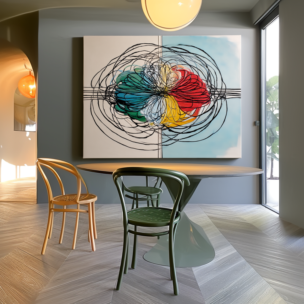 Swirl Abstract Painting - Core Collision