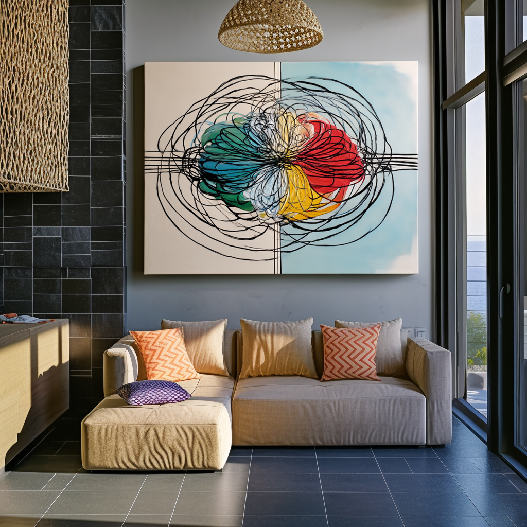 Swirl Abstract Painting - Core Collision