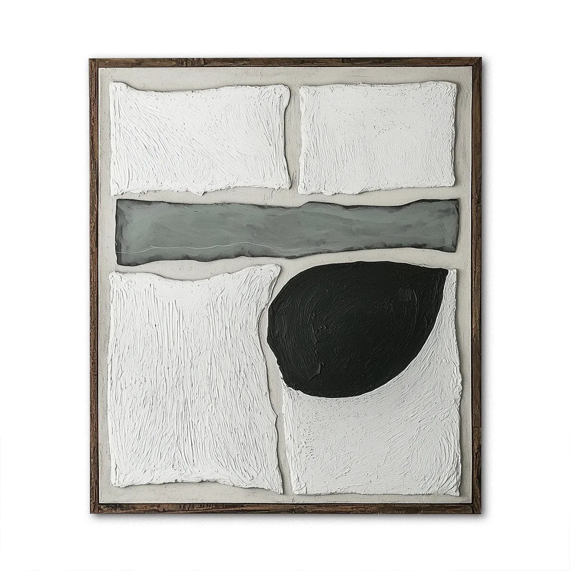 Geometric Abstract Oil Painting - Quiet Geometry - artextured