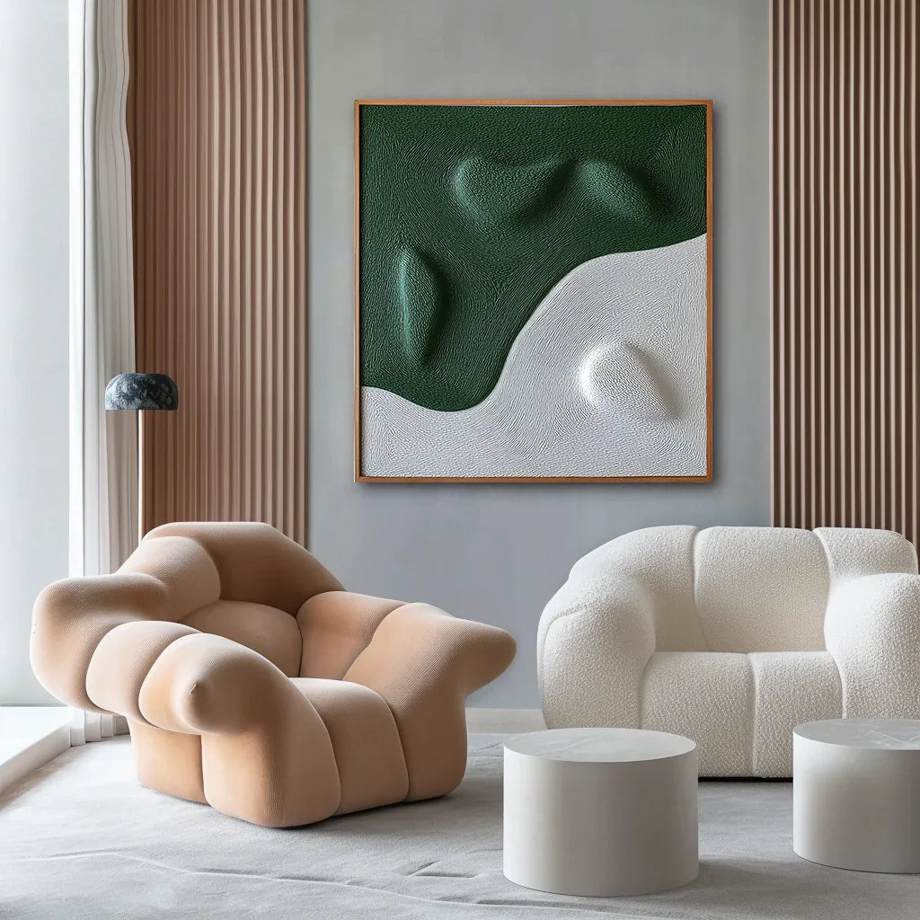 Topographic Textured Abstract Painting - Contour Drift - artextured