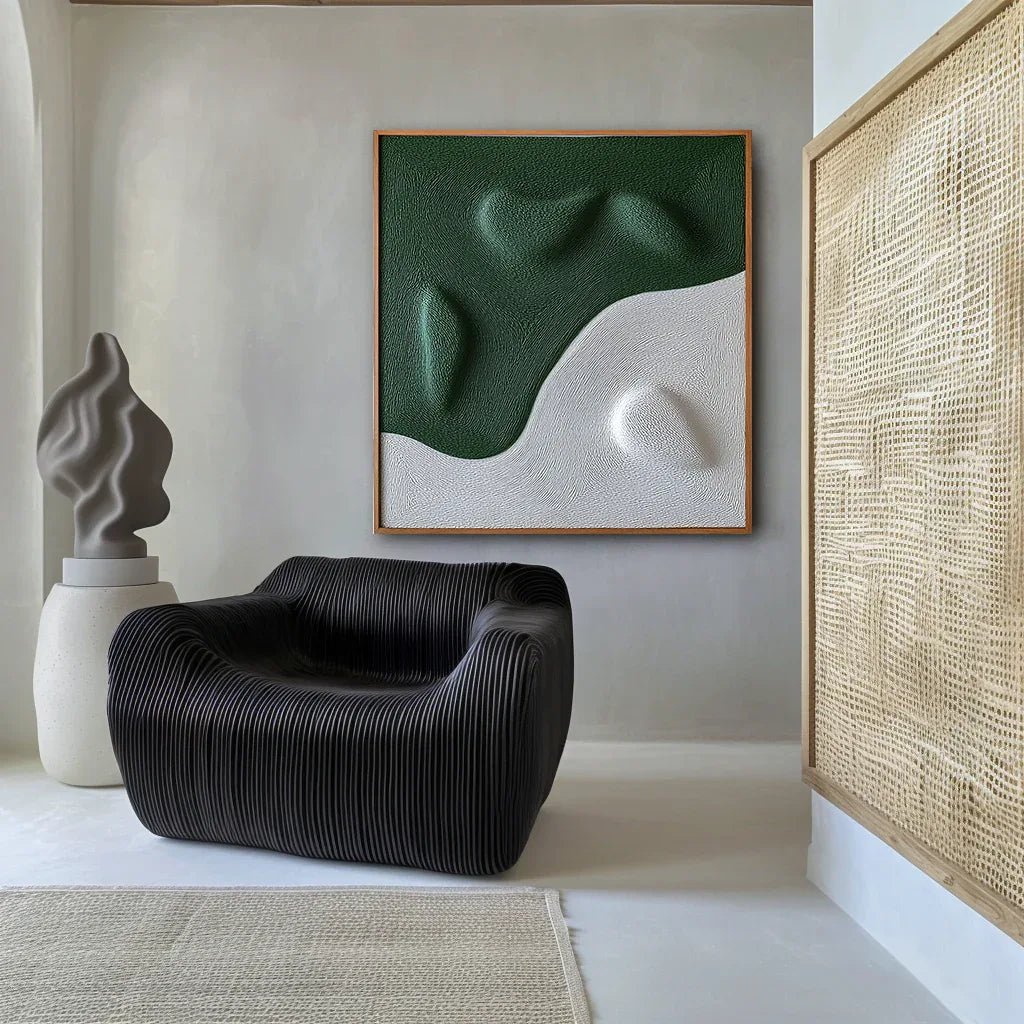 Topographic Textured Abstract Painting - Contour Drift - artextured