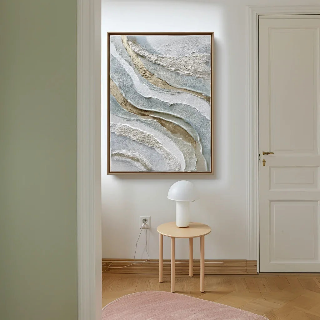 Flowing Layers – Modern Home Design: Vertical Hand drawn Flow Texture Wall Art - artextured