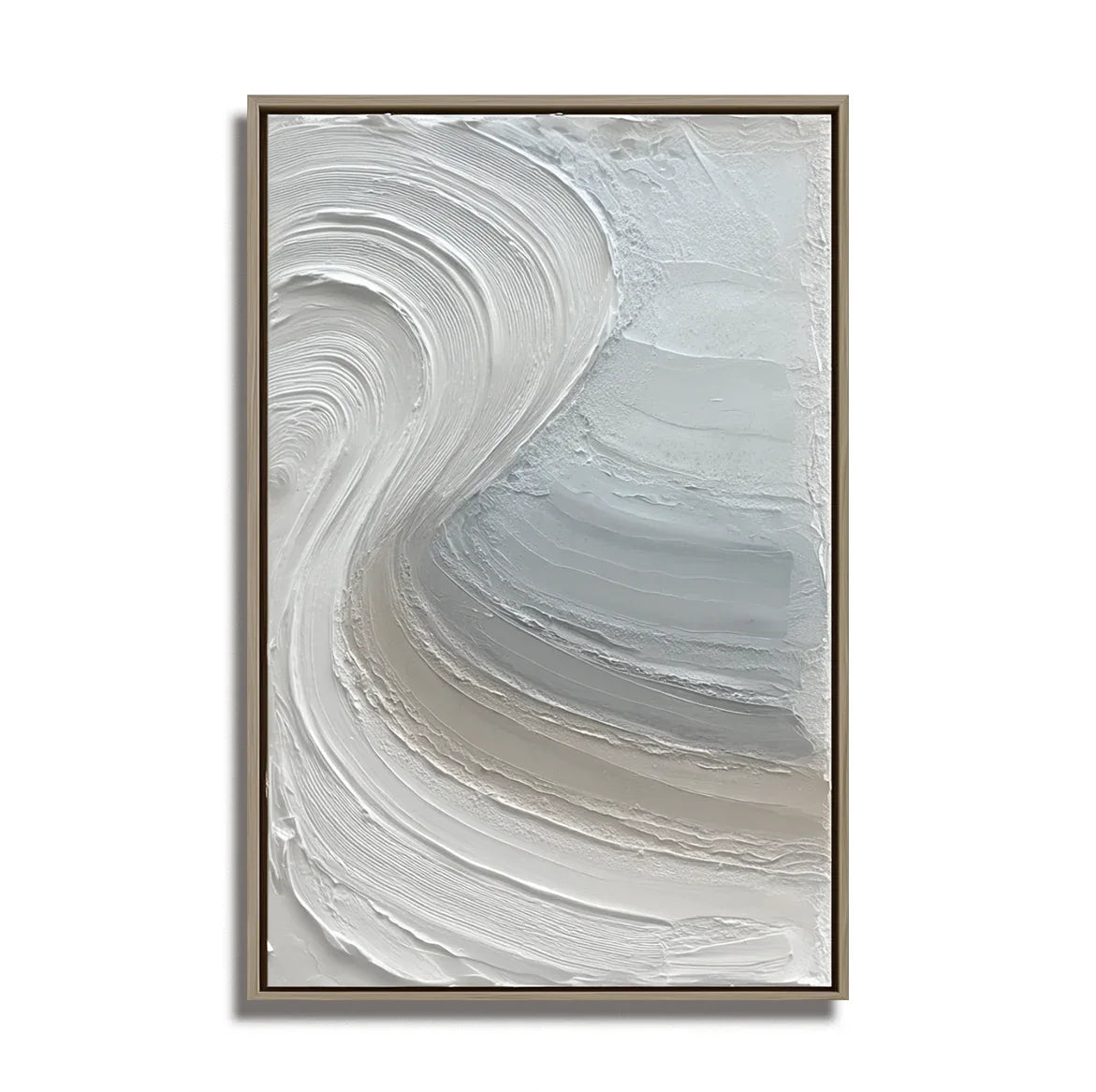 Flow of Calm – Modern Living Room or Bedroom Decoration Hand-Painted Thick Textured Wall Art - artextured