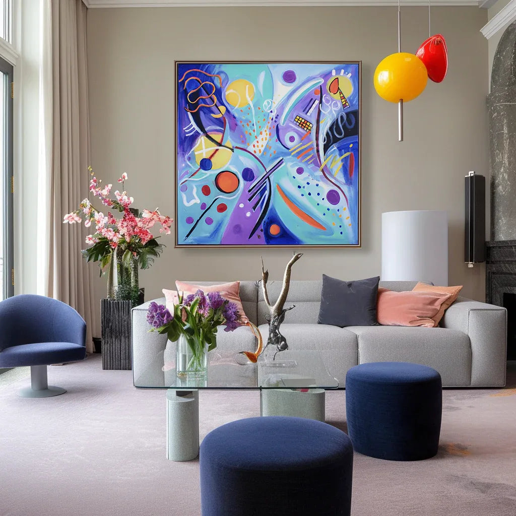 Artextured – Pop Symphony | Colorful Geometric Abstract Pop Art Painting - artextured