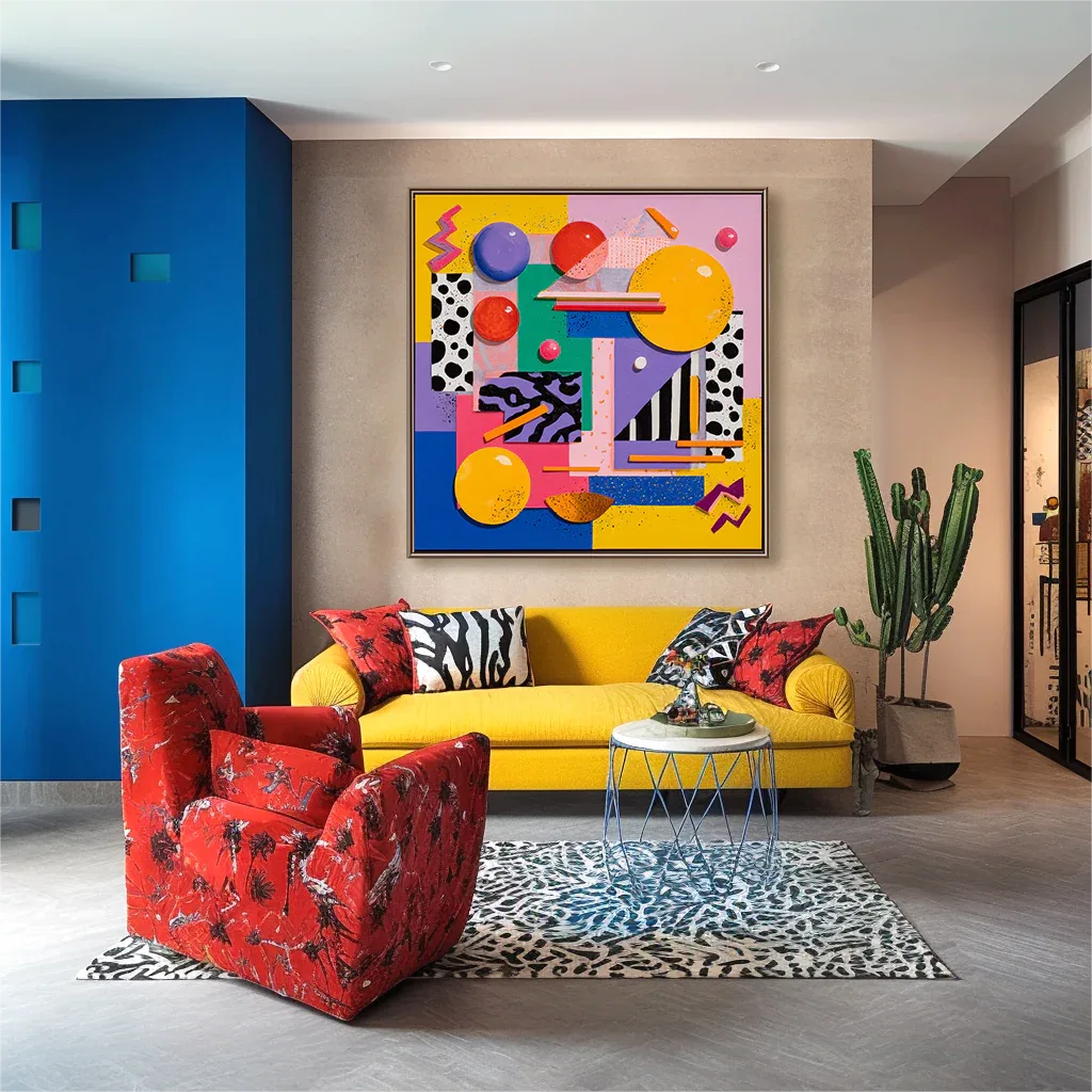 Artextured – Pop Geometry | Bold Abstract Pop Art Canvas Painting - artextured