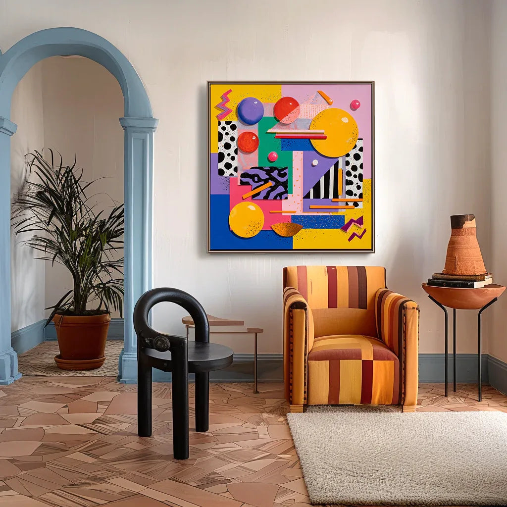 Artextured – Pop Geometry | Bold Abstract Pop Art Canvas Painting - artextured