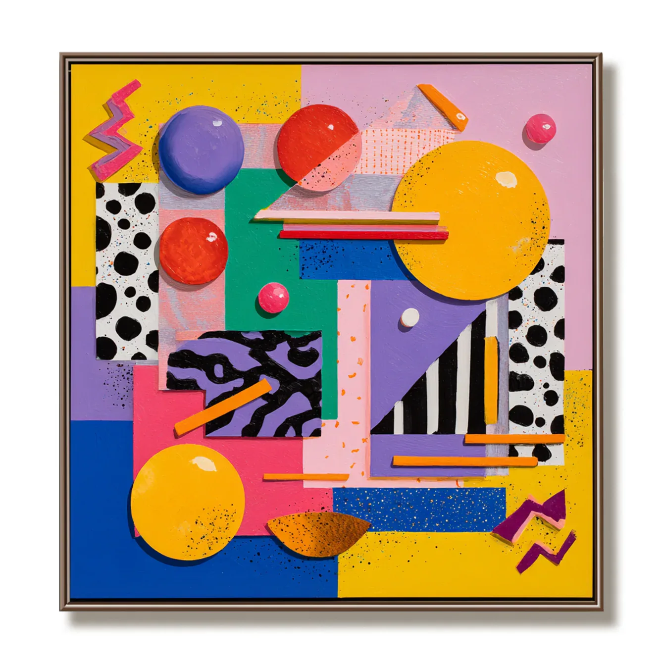 Artextured – Pop Geometry | Bold Abstract Pop Art Canvas Painting - artextured