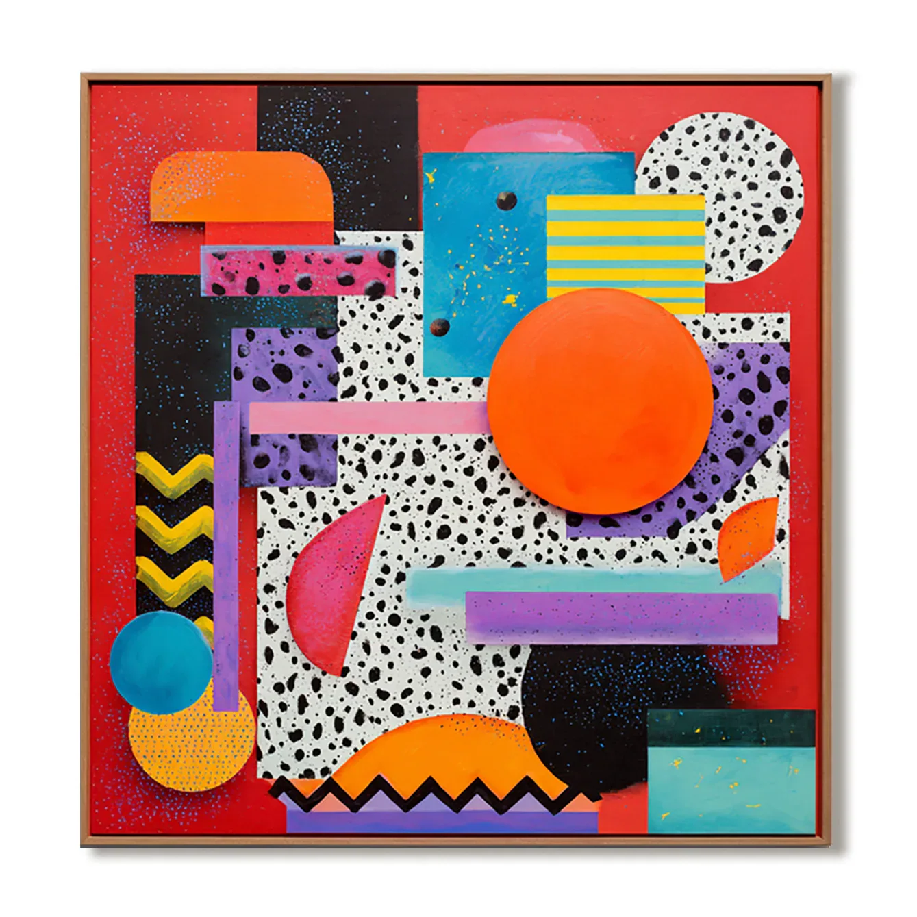 artextured – Pop Dimension | Vibrant Retro Geometric Pop Art Canvas - artextured