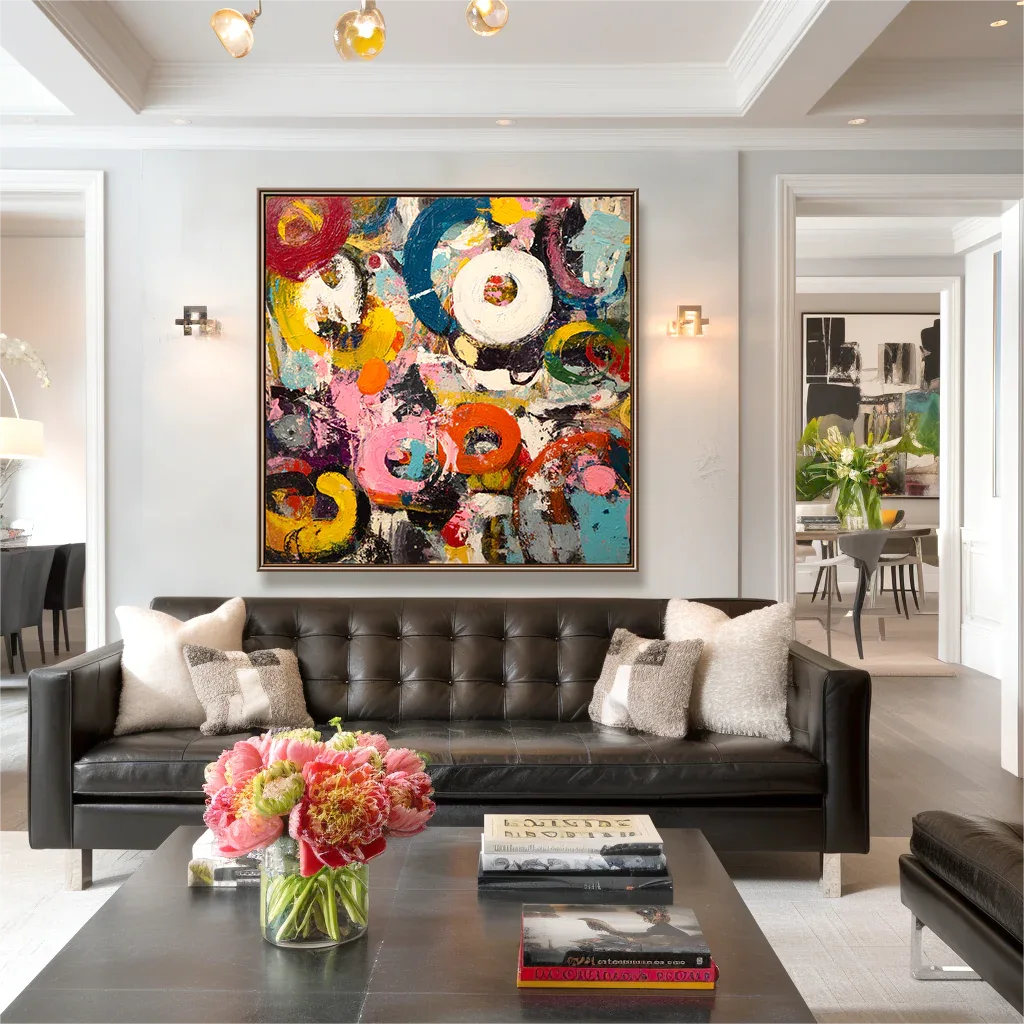 artextured – Pop Carnival | Bold Abstract Circular Pop Art Painting - artextured