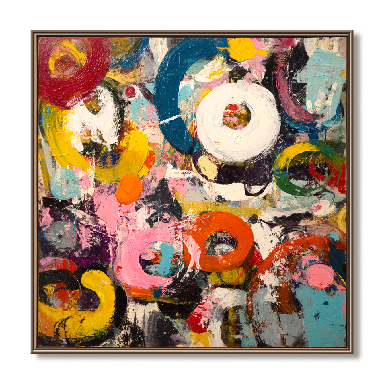 artextured – Pop Carnival | Bold Abstract Circular Pop Art Painting