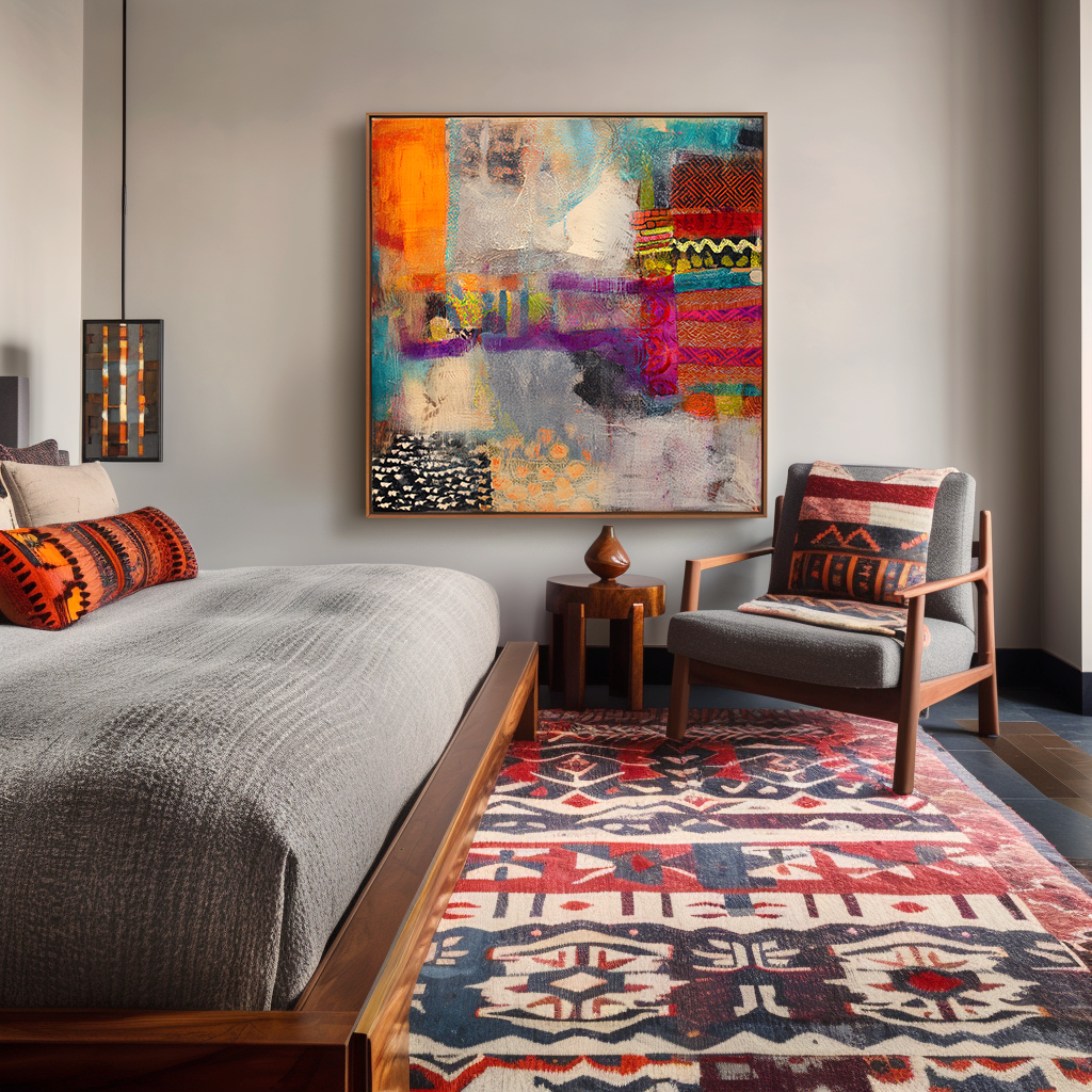 artextured – Vibrant Mosaic Dreams | Abstract Textured Mixed-Media Painting