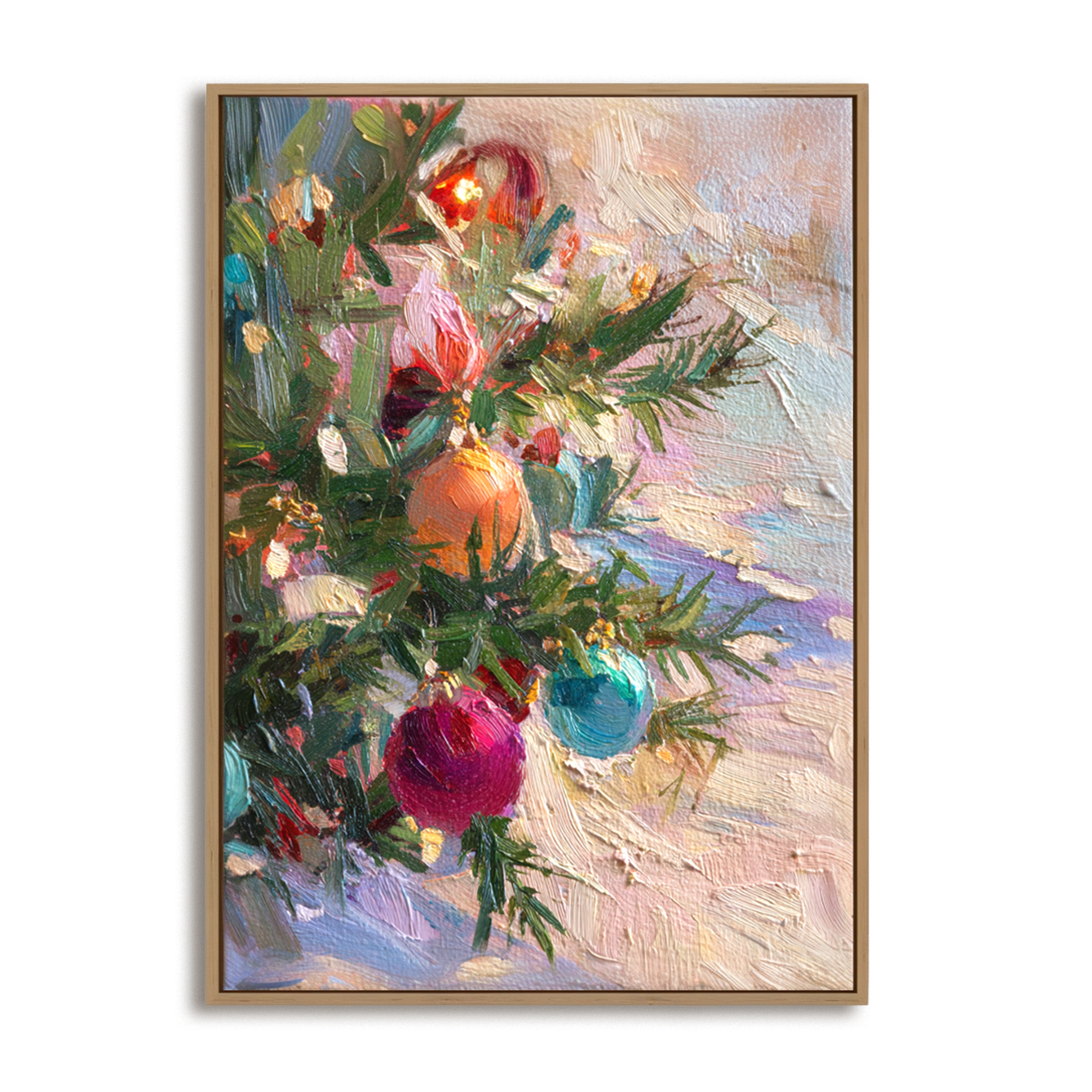 artextured – Holiday Charm | Textured Christmas Ornament Oil Painting