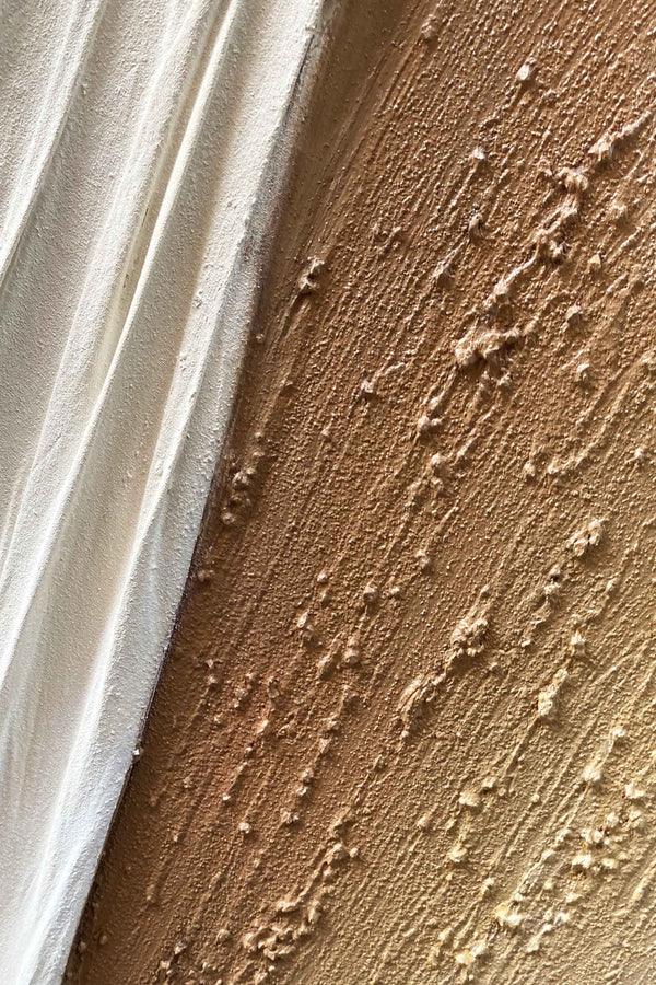 Flow of Nature Wabi Sabi Painting-Minimalist Three-Dimensional Sand Dune Flowing Texture Wall Art - artextured