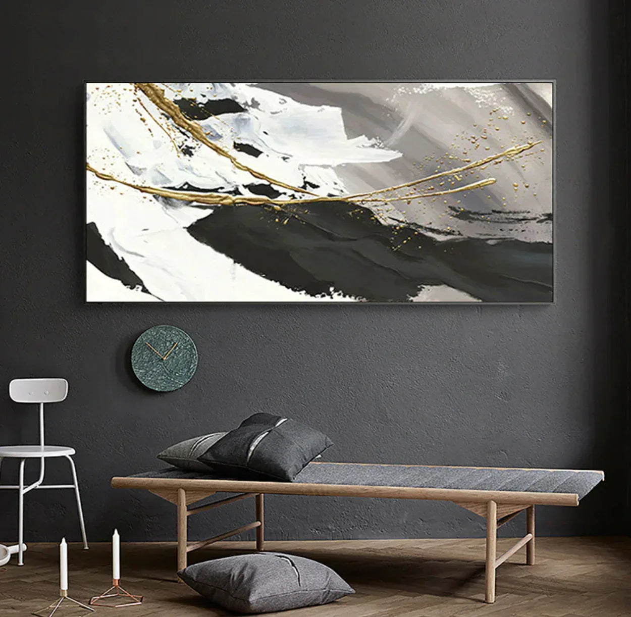 Monochrome Contrast-Minimalist Living Room Space Magic Wall Art - artextured