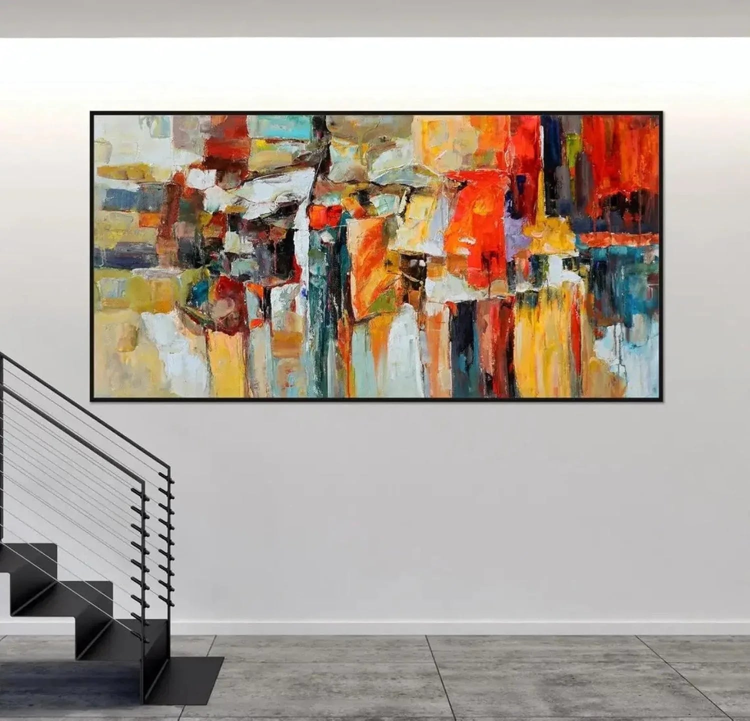 Whispering Tides Abstract Art-Colorful Wall Art for Modern Minimalist Home Decor - artextured