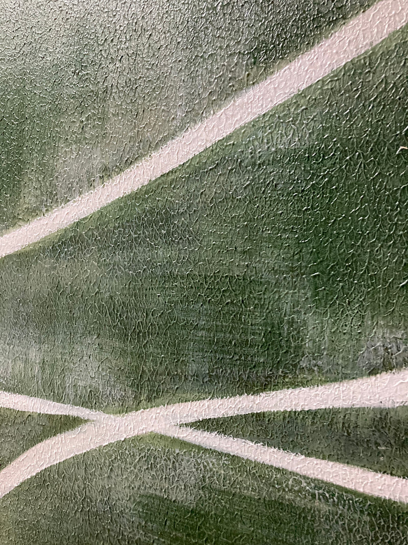 Tranquil Paths-Hand Drawn Dark Green Abstract Irregular Line Wall Art