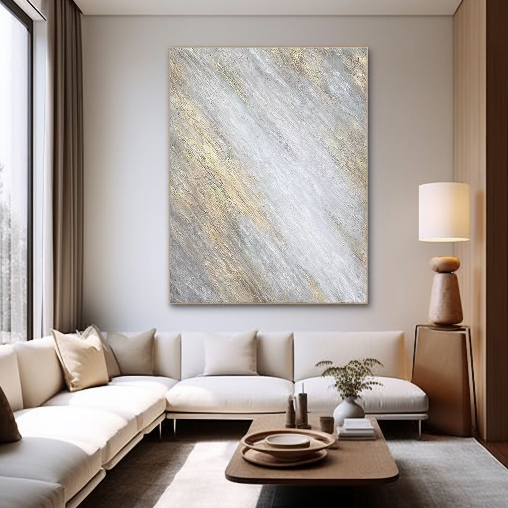 Shimmering Veil: Abstract Textured Canvas Art