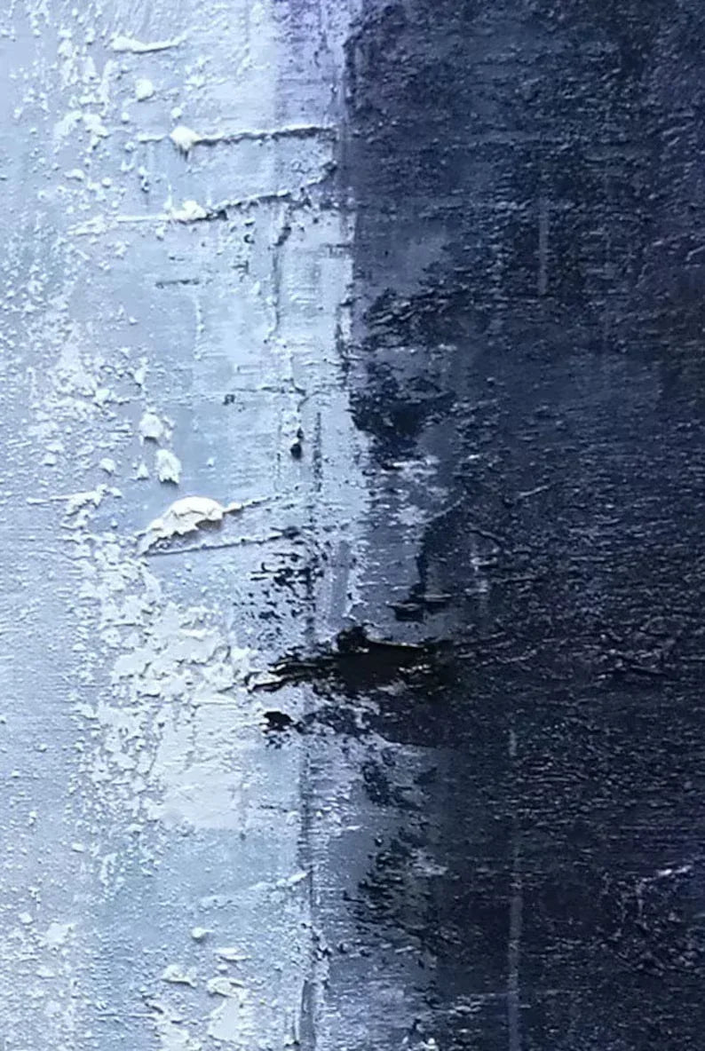 Midnight Haze-Vertical Abstract Texture Tranquil Style Wall Art - artextured
