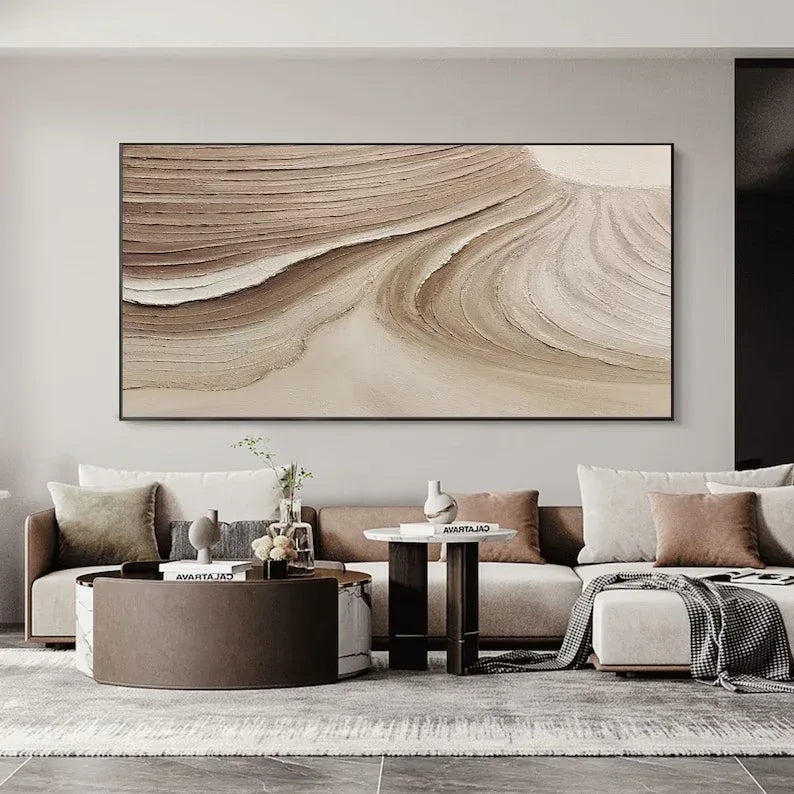 Flowing Sand Textures-Abstract Gobi Desert Weathered Textured Wall Art - artextured