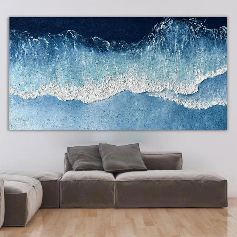 Ocean Symphony - Abstract Textured Seascape Art