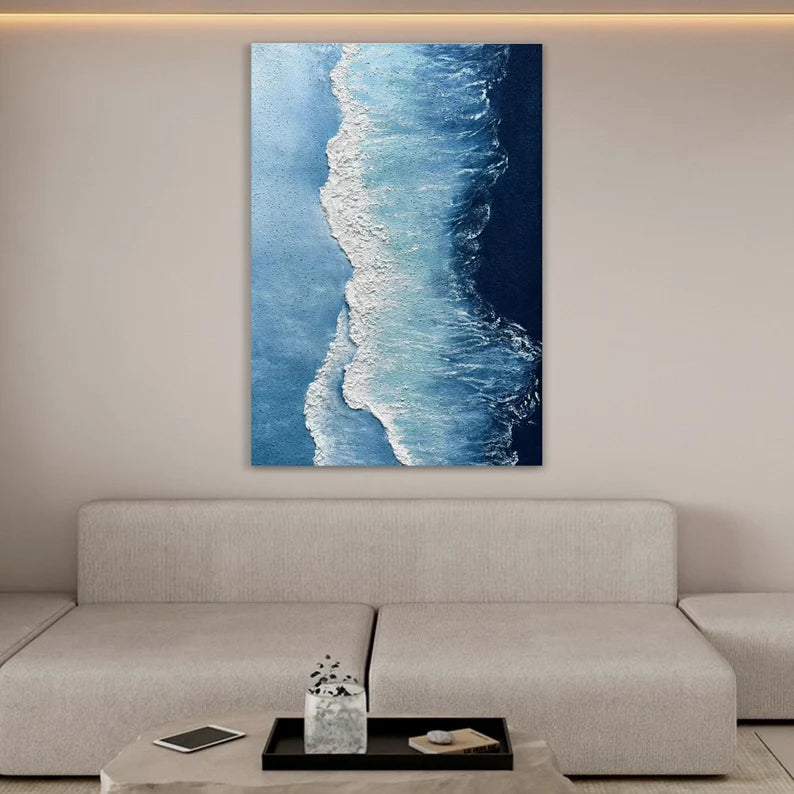 Ocean Symphony - Abstract Textured Seascape Art