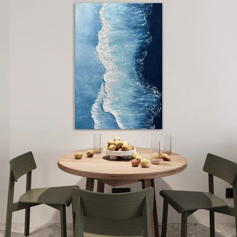 Ocean Symphony - Abstract Textured Seascape Art