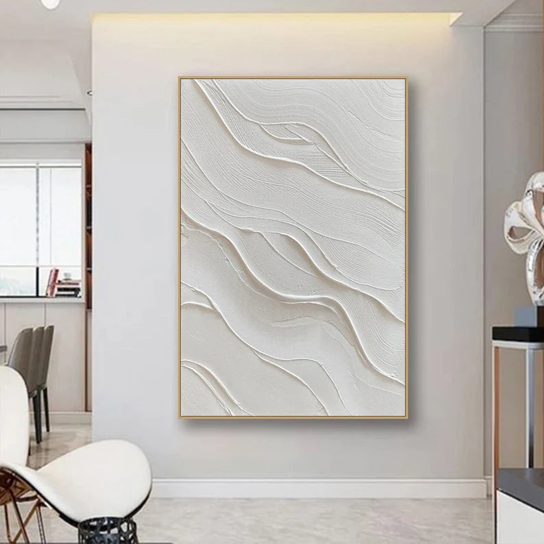 Serene Waves Textured Canvas