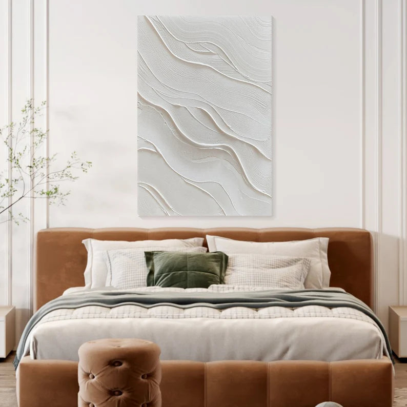 Serene Waves Textured Canvas